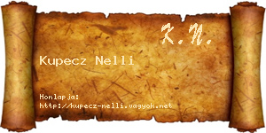 Kupecz Nelli névjegykártya